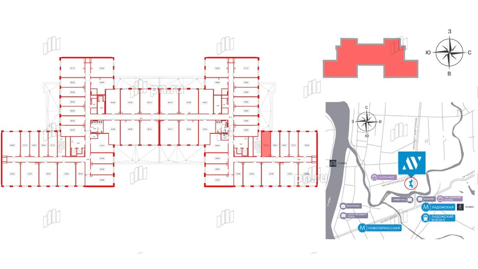 Помещение в ЖК Ladozhsky Avenir, 27.13 м², 2 этаж