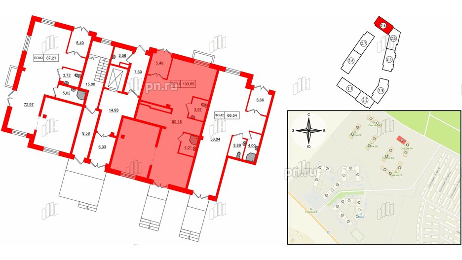 Помещение в ЖК Счастье 2.0, 103.65 м², 1 этаж