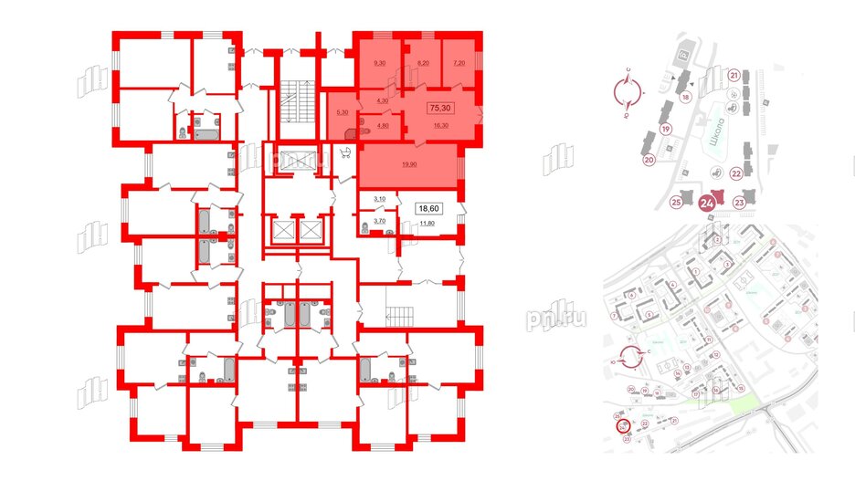 Помещение в ЖК Цивилизация, 76.2 м², 1 этаж