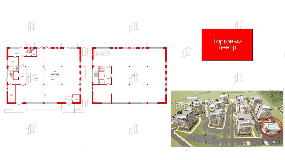 Помещение в ЖК Эко Гармония, 804.2 м², 1 этаж