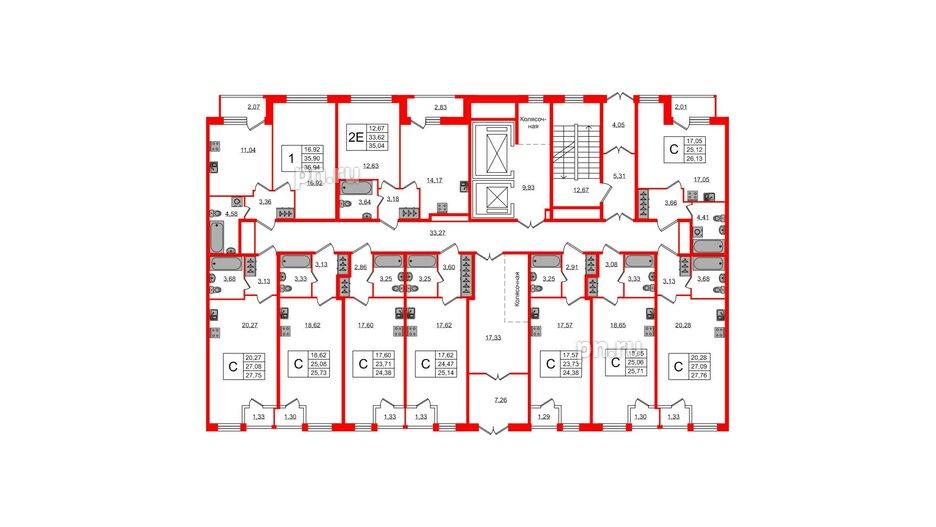 Квартира в ЖК FoRest Akvilon, студия, 25.7 м², 1 этаж