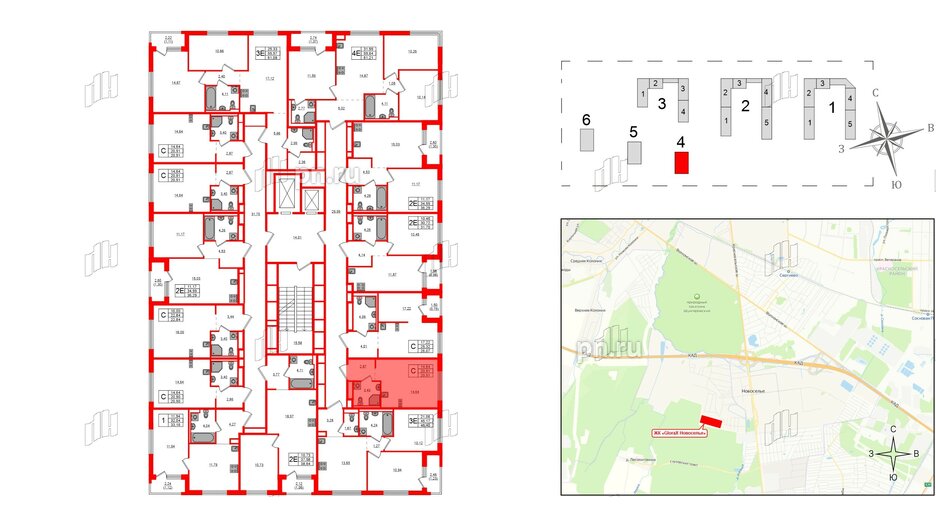 Квартира в ЖК GloraX Новоселье, студия, 20.91 м², 7 этаж