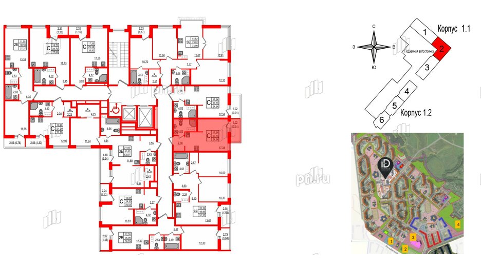 Квартира в ЖК iD Murino III, студия, 24.64 м², 11 этаж