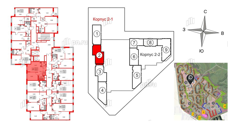 Квартира в ЖК iD Murino III, студия, 26.49 м², 2 этаж