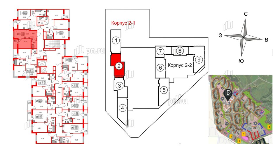 Квартира в ЖК iD Murino III, студия, 23.82 м², 6 этаж