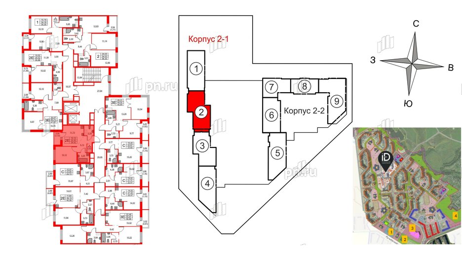 Квартира в ЖК iD Murino III, студия, 23.82 м², 10 этаж