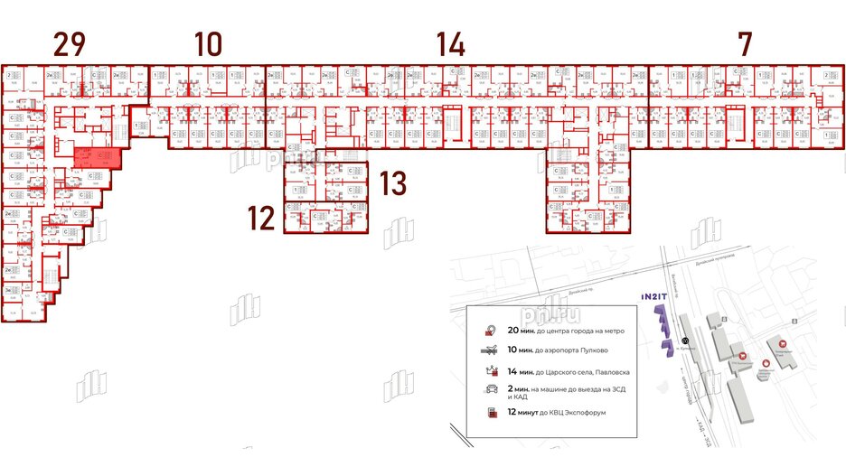 Апартаменты в ЖК Инвест-отель «IN2IT», студия, 27.91 м², 4 этаж