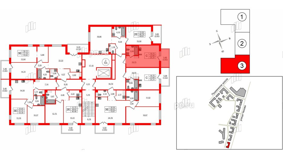 Квартира в ЖК «IQ», студия, 25.31 м², 7 этаж