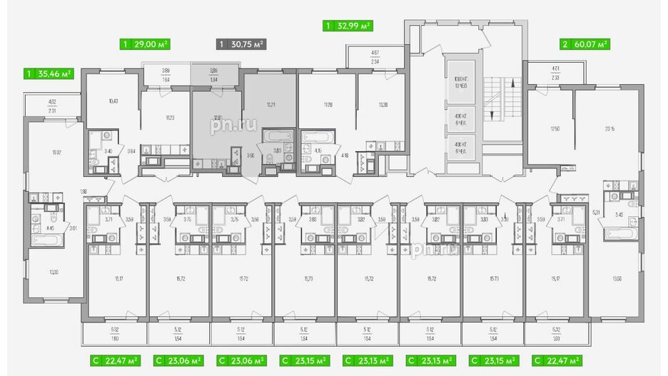 Квартира в ЖК Simple, 1 комнатная, 40.08 м², 11 этаж