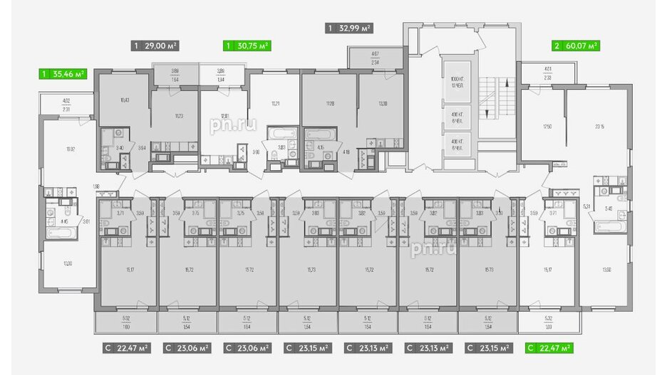 Квартира в ЖК Simple, 1 комнатная, 40.08 м², 3 этаж