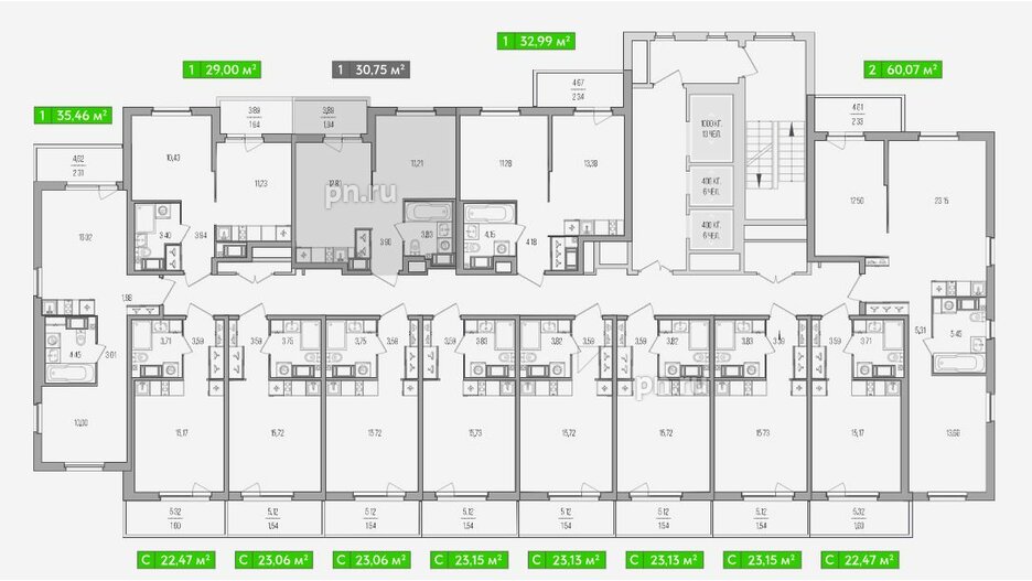 Квартира в ЖК Simple, 1 комнатная, 40.08 м², 4 этаж