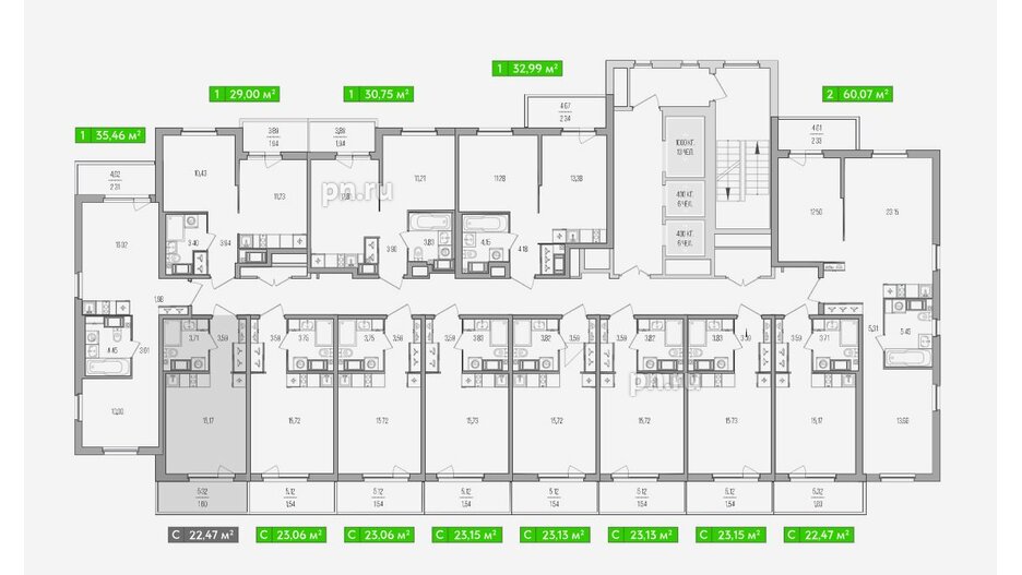 Квартира в ЖК Simple, 1 комнатная, 40.08 м², 7 этаж