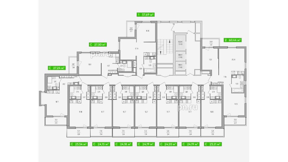 Квартира в ЖК Simple, студия, 29.27 м², 10 этаж