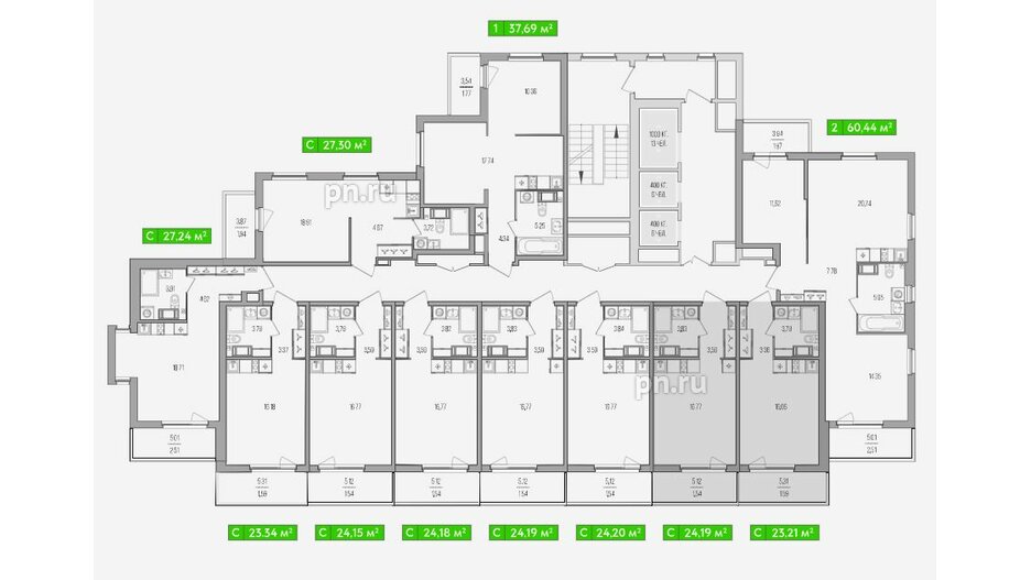 Квартира в ЖК Simple, студия, 29.27 м², 15 этаж