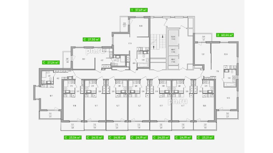 Квартира в ЖК Simple, студия, 32.25 м², 16 этаж