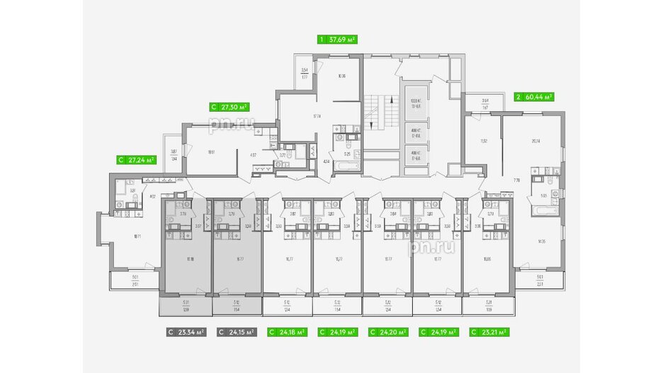 Квартира в ЖК Simple, студия, 29.3 м², 6 этаж