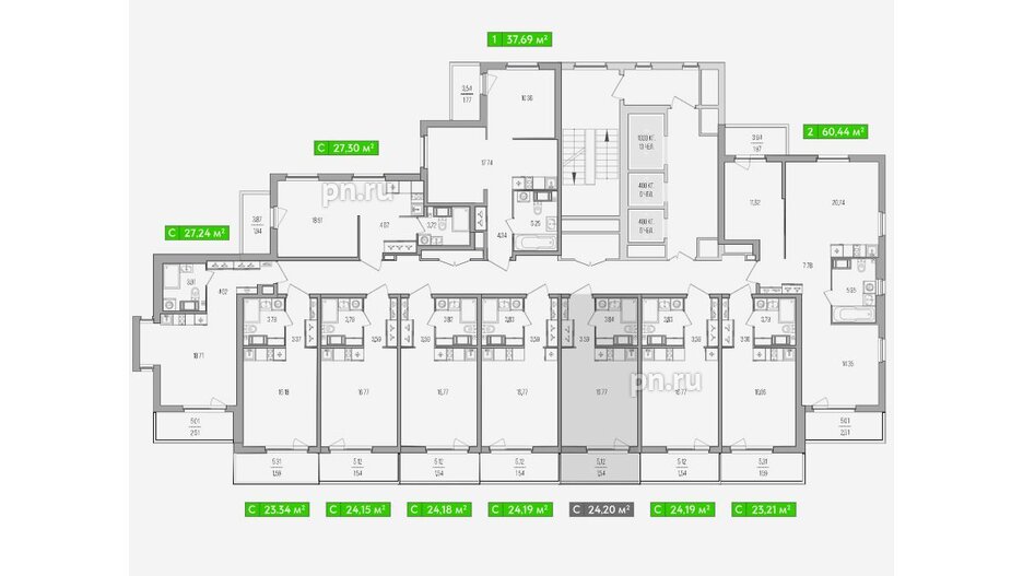 Квартира в ЖК Simple, студия, 29.27 м², 9 этаж