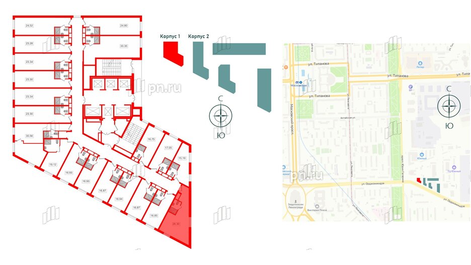 Апартаменты в ЖК Вертикаль на Московской (корп.1), студия, 25.8 м², 17 этаж