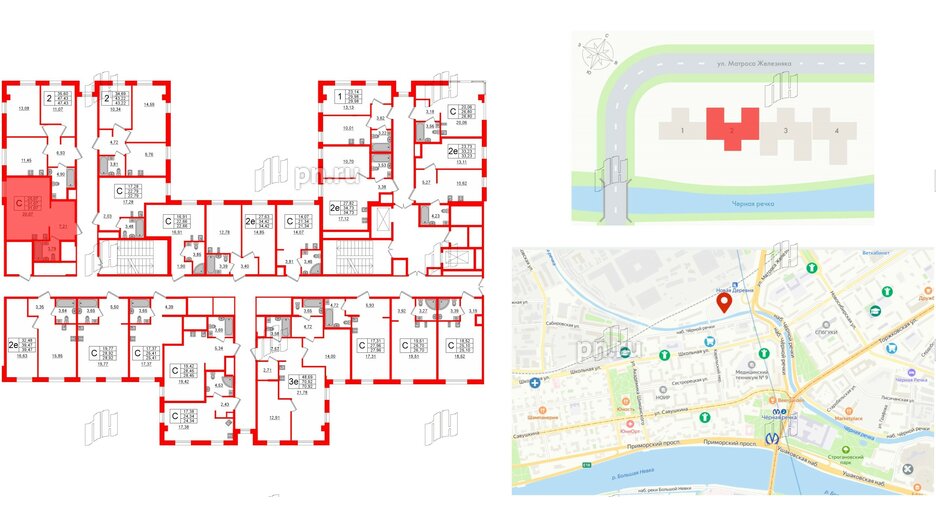 Апартаменты в ЖК ZOOM Черная речка, студия, 31.07 м², 4 этаж