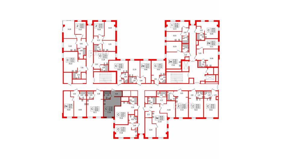 Апартаменты в ЖК ZOOM Черная речка, студия, 25.4 м², 7 этаж