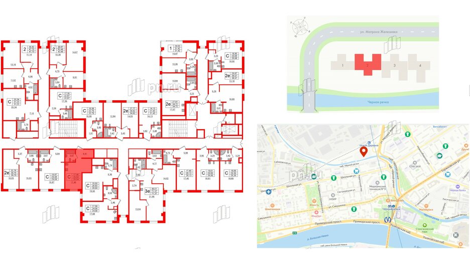 Апартаменты в ЖК ZOOM Черная речка, студия, 25.54 м², 11 этаж