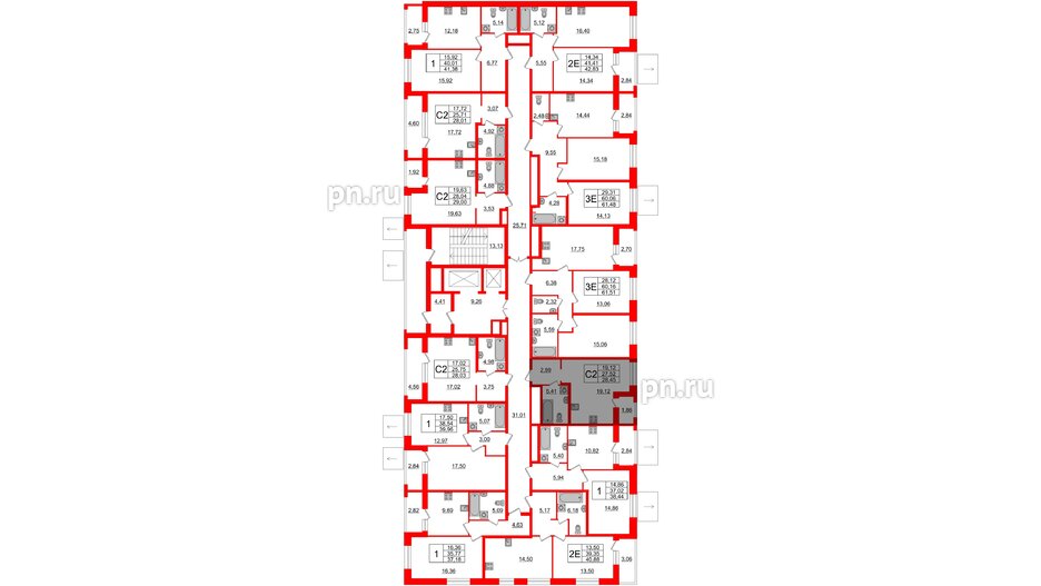 Квартира в ЖК Аквилон Leaves, студия, 28.45 м², 2 этаж