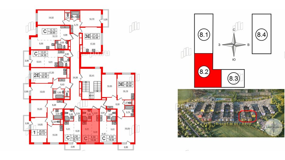 Квартира в ЖК «Аннино Сити», студия, 19.84 м², 4 этаж