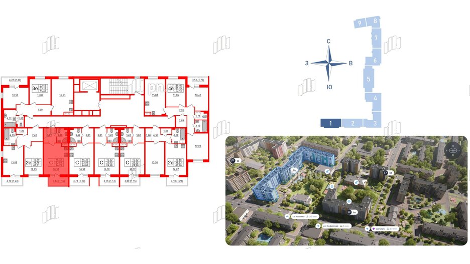 Квартира в ЖК Астрид, студия, 24.7 м², 6 этаж