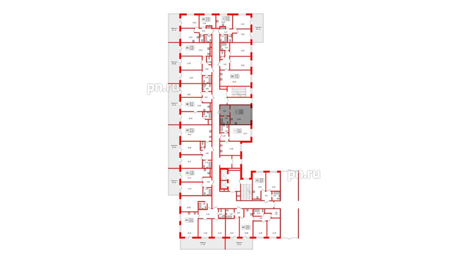 Апартаменты в ЖК Берег. Курортный, студия, 35.26 м², 1 этаж