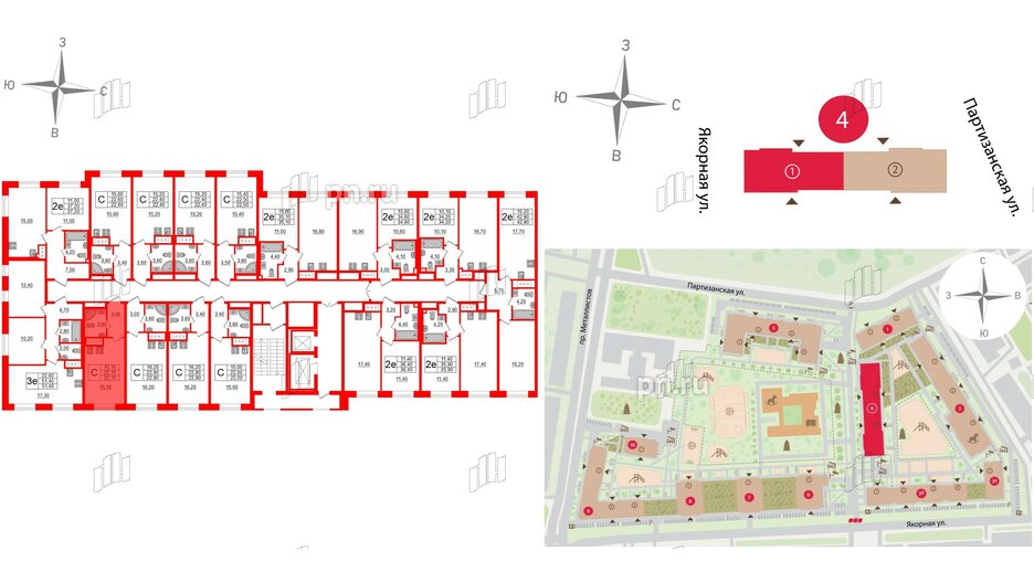 Квартира в ЖК Большая Охта, студия, 22.1 м², 10 этаж