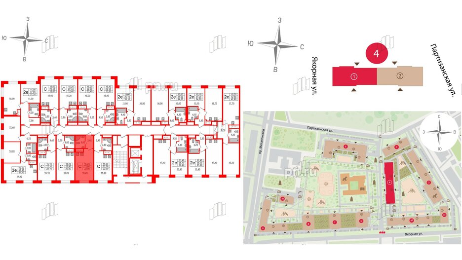 Квартира в ЖК Большая Охта, студия, 22.8 м², 9 этаж