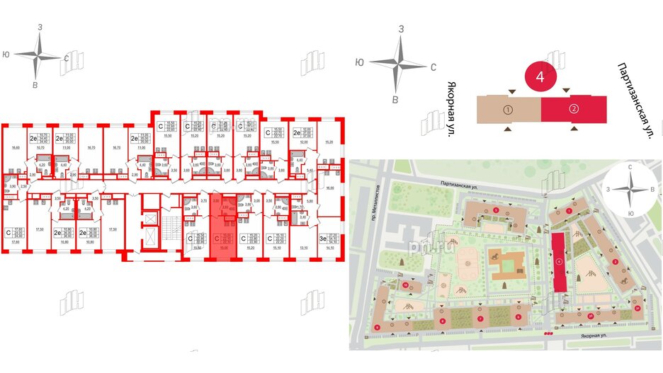 Квартира в ЖК Большая Охта, студия, 22.1 м², 9 этаж