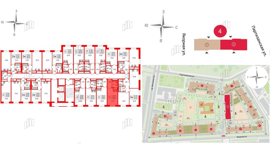 Квартира в ЖК Большая Охта, студия, 22.2 м², 9 этаж