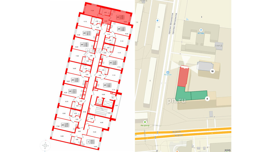 Квартира в ЖК Большая Охта, 1 комнатная, 35.6 м², 3 этаж