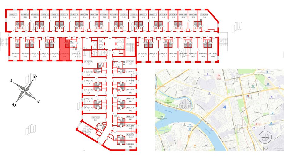 Апартаменты в ЖК Вертикаль на Лесной, студия, 16.8 м², 14 этаж