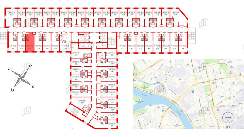 Апартаменты в ЖК Вертикаль на Лесной, студия, 16.5 м², 14 этаж