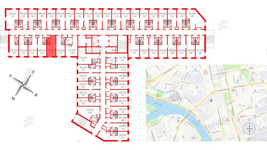 Апартаменты в ЖК Вертикаль на Лесной, студия, 16.9 м², 5 этаж