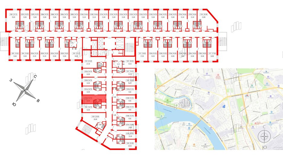 Апартаменты в ЖК Вертикаль на Лесной, студия, 14.7 м², 5 этаж