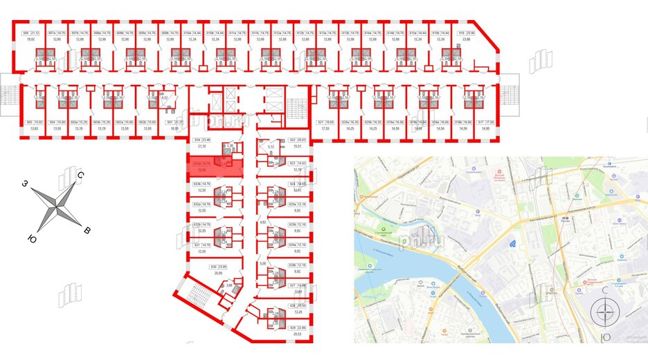 Апартаменты в ЖК Вертикаль на Лесной, студия, 14.65 м², 6 этаж