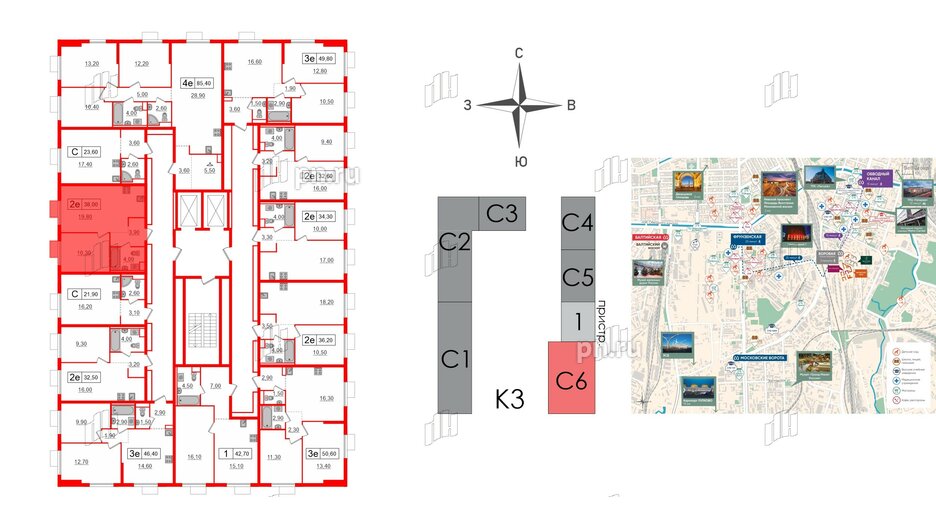 Квартира в ЖК Витебский парк, 1 комнатная, 38 м², 13 этаж