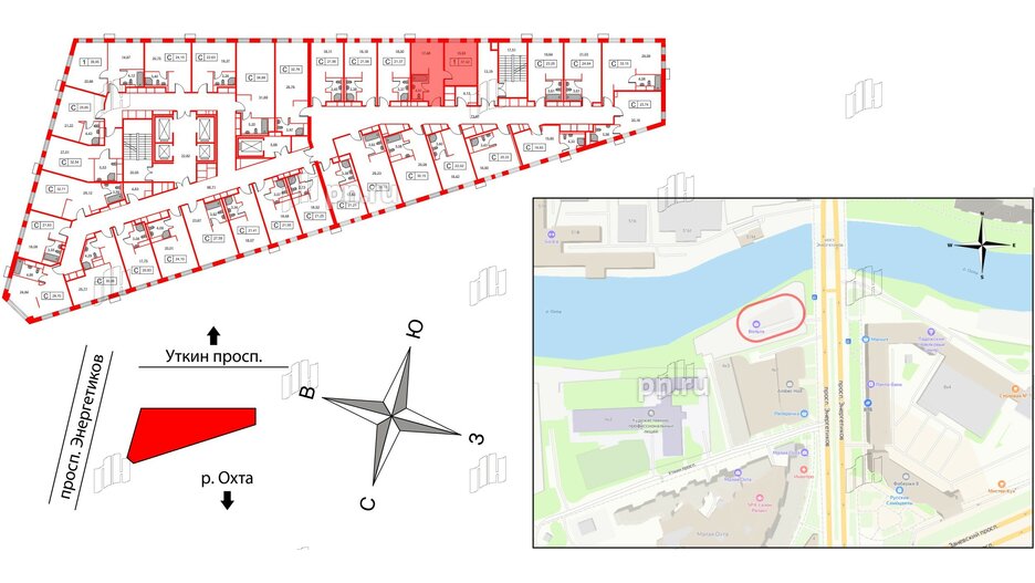 Апартаменты в ЖК Вольта, 1 комнатные, 37.42 м², 2 этаж