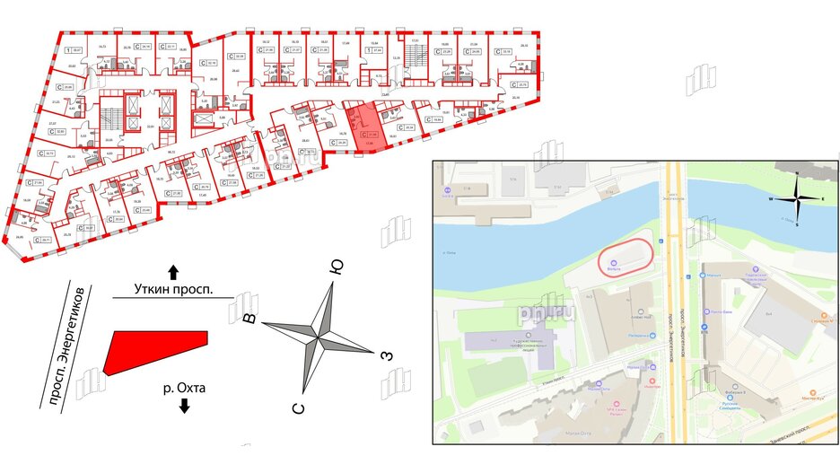 Апартаменты в ЖК Вольта, студия, 21.56 м², 8 этаж