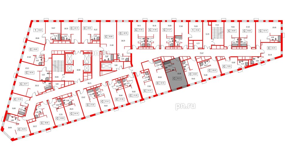 Апартаменты в ЖК Вольта, студия, 30.15 м², 2 этаж