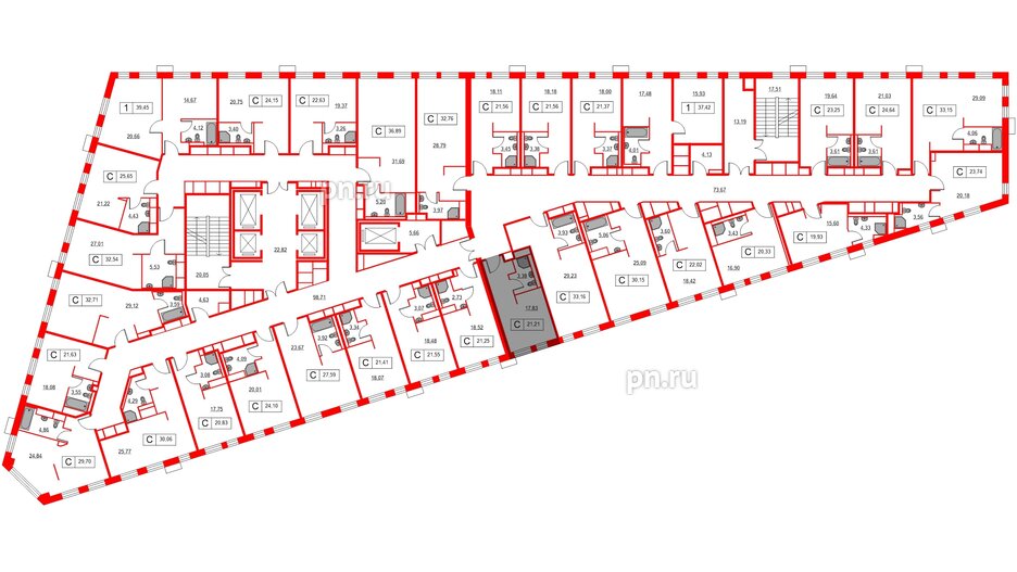 Апартаменты в ЖК Вольта, студия, 21.21 м², 2 этаж