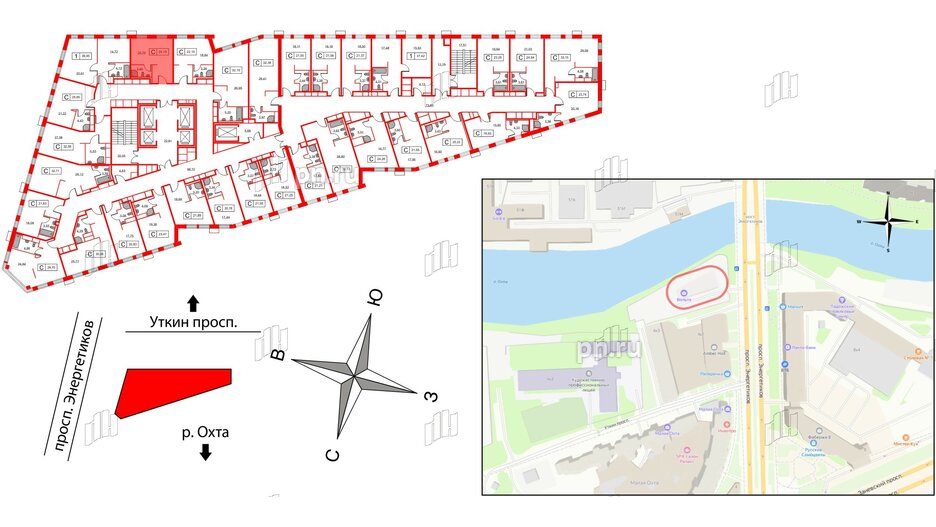 Апартаменты в ЖК Вольта, студия, 24.15 м², 13 этаж