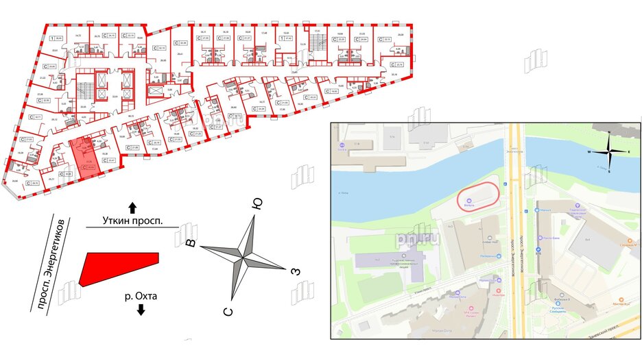 Апартаменты в ЖК Вольта, студия, 20.83 м², 13 этаж