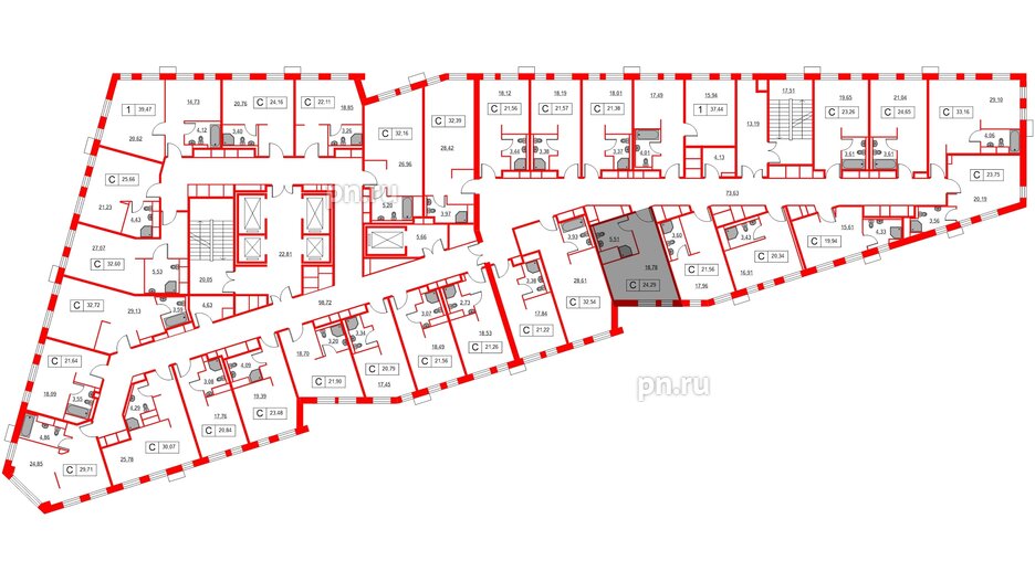 Апартаменты в ЖК Вольта, студия, 24.29 м², 5 этаж