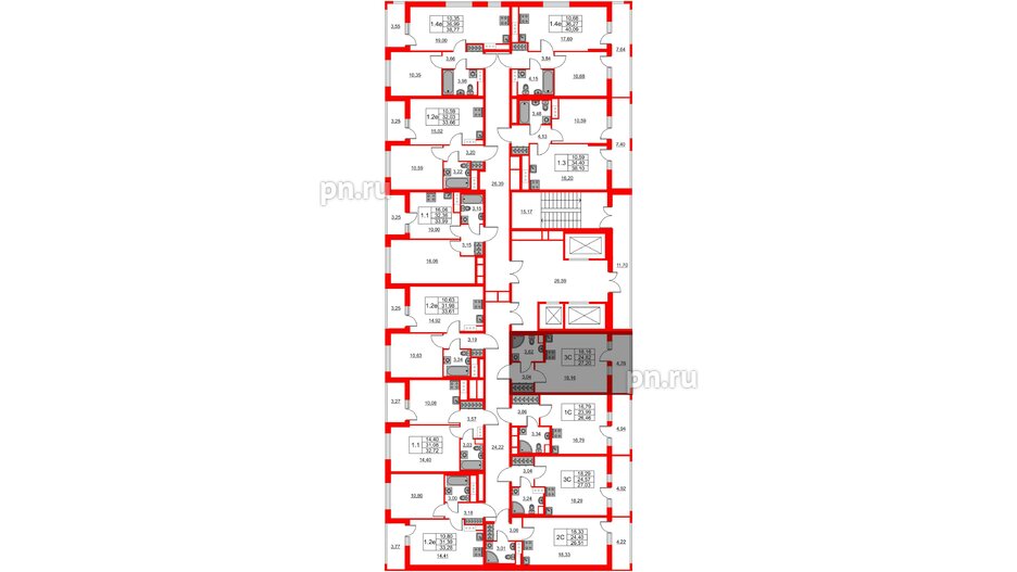 Квартира в ЖК «Город звёзд», студия, 24.82 м², 2 этаж