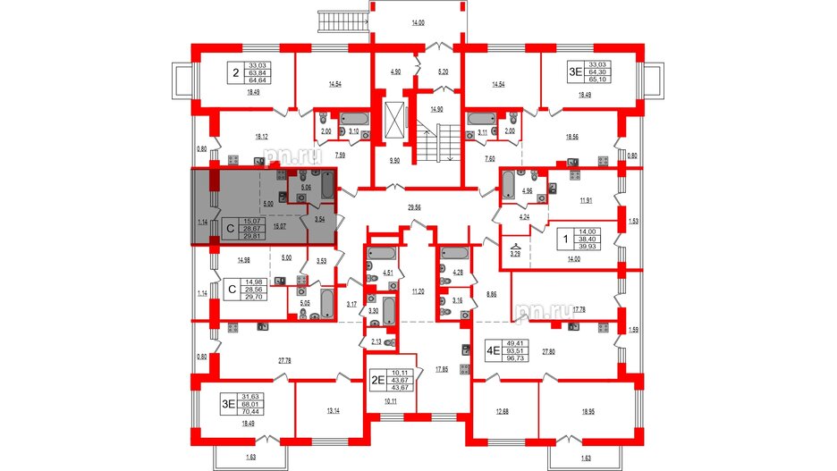 Квартира в ЖК Эко Гармония, студия, 29.81 м², 1 этаж