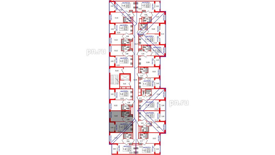 Квартира в ЖК 'Дворцовый фасад', 1 комнатная, 32.75 м², 4 этаж